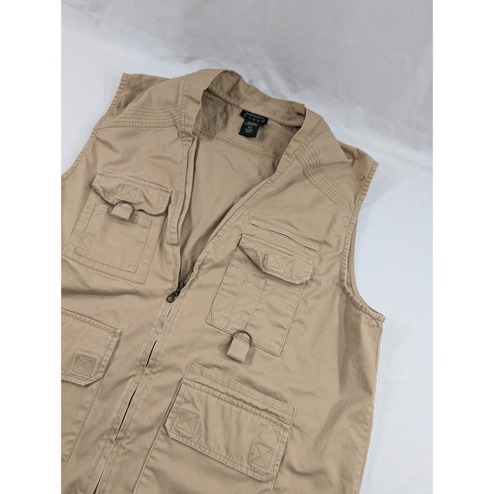 Scandia Woods Men's XLG Beige Cargo Utility Vest Outdoor Fishing‎